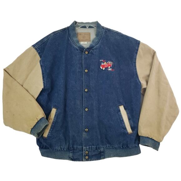 Three Rivers ~Men's L~ Authentic Denim Jacket/Bomber "Little Tots For BIG Boys" - Picture 3 of 16